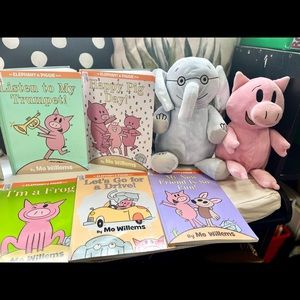 Mo Willems Pig and Elephant Plush and 9 books